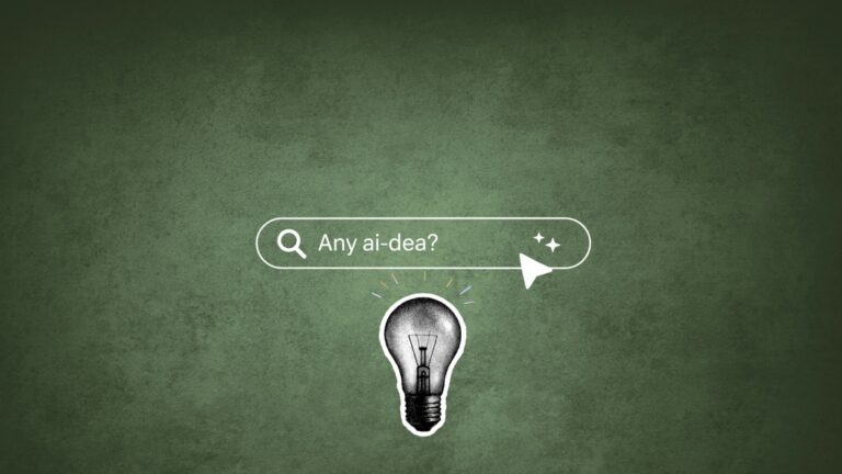 Google search bar showing the text "Any ai-dea?".